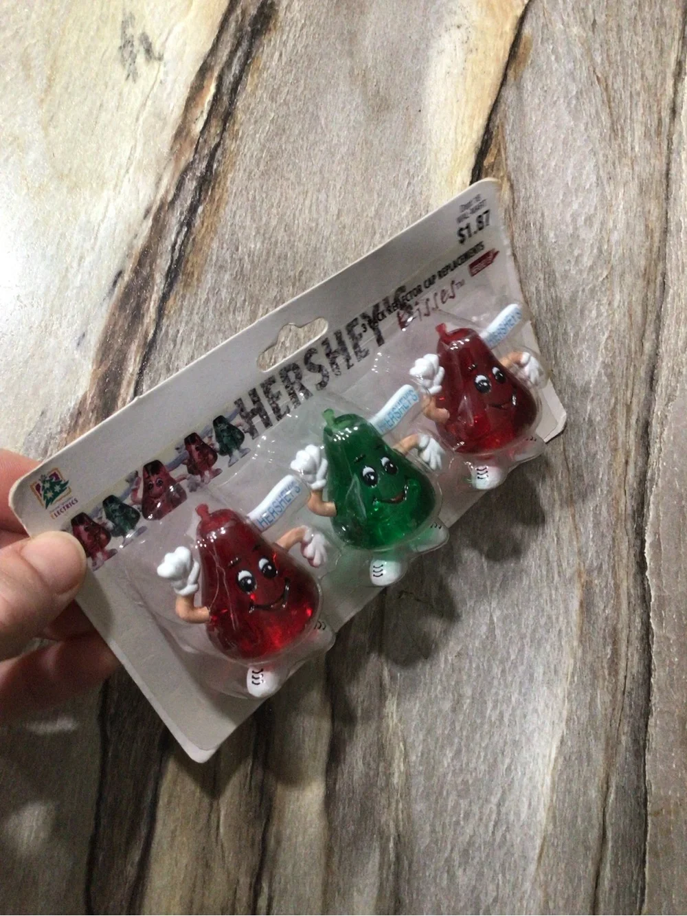 Vintage 1996 Hershey’s Kisses Christmas Light Reflector Caps NIP Set of 3